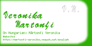 veronika martonfi business card